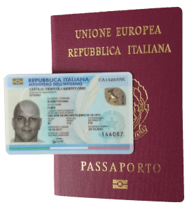 Meu Passaporte e Carteira de Identidade Italianos