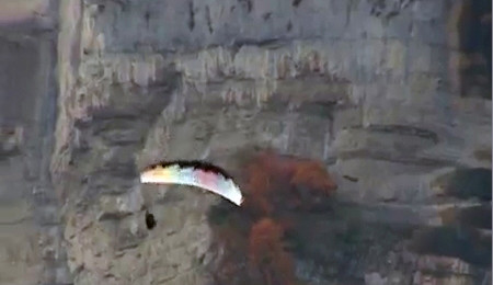 A conclusão do Misty Fly é deixar o parapente avançar e voltar ao voo